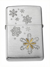 Zippo Ice and Gold Armor Case - Laser Carved with Gold Inlay - Rare picture