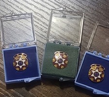 Vintage IOOF 10k Gold Service Pin Set 25 & 30 Yr Odd Fellows Fraternal picture