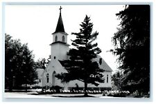 c1950's John's Evan Lutheran Church Withee Wisconsin WI RPPC Photo Postcard picture