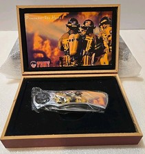REMEMBER THE HEROES - FDNY COMMEMORATIVE FIREFIGHTER KNIFE NEW IN CASE picture