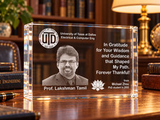Custom 3D Crystal Engraving – Appreciation Gift for Professors & Mentors picture