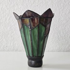 Rare Vintage Dale Tiffany Stained Glass Geometric Pond Lily Shade Signed picture