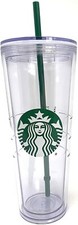 Starbucks Clear Venti Double Wall Acrylic Cold Cup Tumbler (24oz) picture