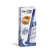 Carioca Oops Blue Erasable Refillable Pens 12 Pieces picture