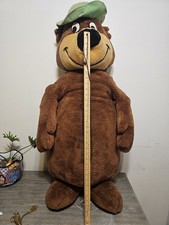 Rare 1980's Hanna-Barbera Mighty Star Yogi Bear 4Ft Tall Plush Stuffed Figure picture