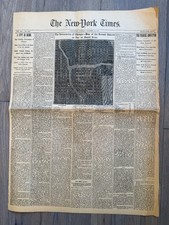 Front Page New York Times Newspaper, October 10, 1871 Devastation of Chicago picture