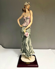 Florence Giuseppe Armani Alessandra Lady w/ Rose LE Hand Painted Signed 18