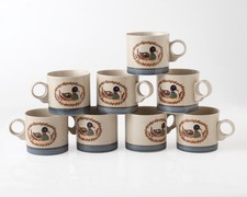 Vintage Mallard Duck Decoy Coffee Cups Korea set of 8 2.75 inch picture