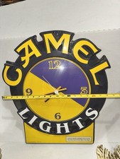 Vintage 1993 Camel Lights Wall Clock R.J. Reynolds Tobacco Advertising 22” picture