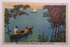 1946 Posted Postcard Greetings From Vermilion Ohio On Lake Erie Linen picture