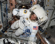 ASTRONAUT JACK FISCHER SUIT FIT CHECK ABOARD ISS MAY 2017 8X10 PHOTO picture