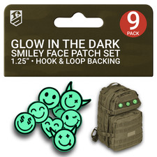 9Pcs Glow in the Dark Smiley Patch Set, Funny Emoji Morale Patches  Embroidered picture