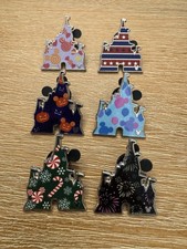Disney Fireworks Castle Hidden Mickey Disney Pin Chaser Complete WDW 2020 Set  picture