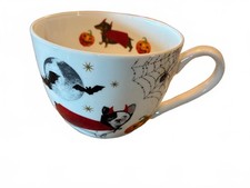 Harvest Green Studio Bone China Halloween Cat Witch Tea Cup picture