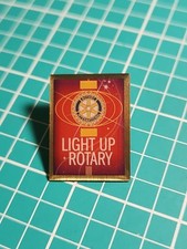 Vtg Rotary International Light Up Rotary Gold Tone Lapel Pin picture