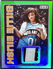Billie Eilish Concert Used Stage Worn Jersey w/ LETTER Patch Card NEON GREEN /75 picture
