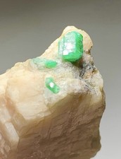 Renowned Raw Bright Green Colombian Emerald Crystal Cluster Matrix Specimen picture