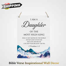 Bible Verse Inspirational Wall Decor I Am a Daughter of the Most High King 2 Cor picture