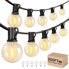 LACHON Outdoor String Lights Waterproof 300 FT with 150 G40 IP65 Bulbs | Dimm... picture