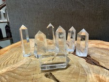 7PCS natural clear quartz obelisk crystal wand point healing 40-70mm picture