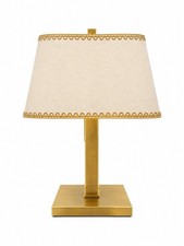Hudson Valley CLAUDE Square Table Lamp Aged Brass Finish 18” Tall NIB Mint picture