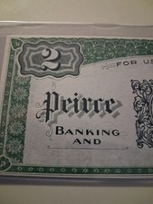 SLING'S🪙RARE 1917 $2 Peirce School Banking & Business Currency Philadelphia PA picture