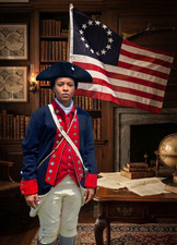American Revolutionary Regimental Navy Blue Wool Frock Coat + Vast And Breeches picture