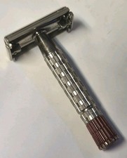 Vintage 1957 C-2 Gillette Red Tip Super Speed Flare Tip DE TTO Safety Razor picture