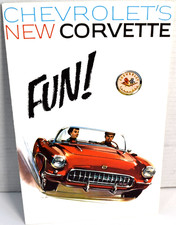 Chevrolet's NEW 1956 Corvette FUN Dealer Foldout Color Brochure *BRAND NEW* picture