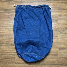Vintage 1951 US Navy Military Denim Drawstring Large Laundry Bag Hamper picture