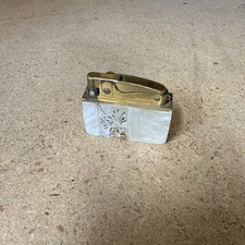 Vintage 1950's Crown Design Mother Of Pearl Cigarette Lighter picture