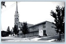 Jefferson Wisconsin WI Postcard RPPC Photo Saint John Catholic School c1950's picture