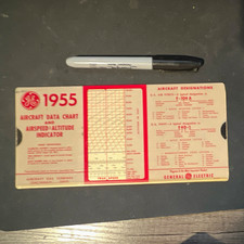 General Electric Aircraft Data slide Chart Airspeed/Altitude Indicator 1955 picture