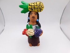 Vintage Josefina Aguilar Market Woman Fruit & Flower Vendor Sculpture Folk Art picture