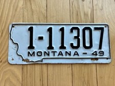 1949 Montana License Plate picture