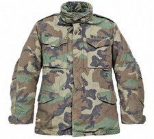 Vintage US Army M65 Field Jacket Cold Weather Coat Small/Long USA Woodland Camo picture