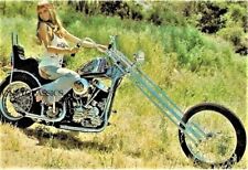 Roberta Pedon Harley Davidson Panhead Chopper Motorcycle 5x7 PHOTO Busty Pin Up picture