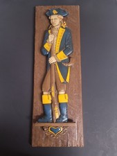 Vintage Syroco Colonial Soldier 23in Tall Patriotic/Americana Wall Plaque picture