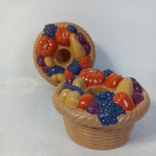 2 Vintage American Greetings Harvest Time Fall/Thanksgiving Candle Holders picture