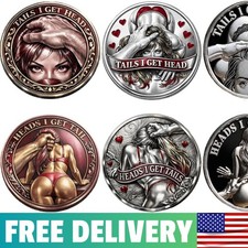 3PCS Heads I Get Tail Coin, Tails I Get Head Coin, Funny “Heads or Tails” Novelt picture