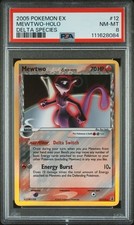 MEWTWO 2005 POKEMON EX DELTA SPECIES 12/113 RARE HOLO PSA 8 picture