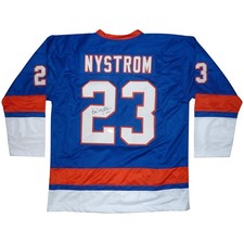 Bobby Nystrom Autographed New York (Blue #23) Custom Hockey Jersey - JSA picture
