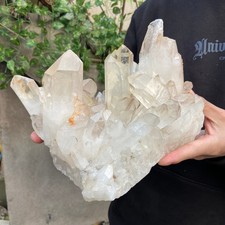 8.7lb Natural Clear White Quartz Crystal Cluster Rough Healing Specimen picture
