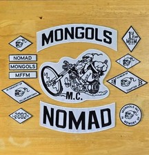 Mongols MC Patch Set Nomad 1% MFFM Genghis Rider Fallen Brothers Embroidered picture