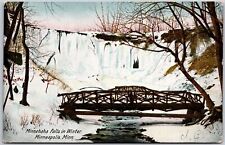 1907 Minnehaha Falls In Winter Minneapolis Minnesota Waterfalls Posted Postcard picture
