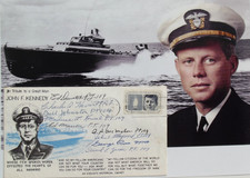 PT-109 CREW Members of John F. Kennedy, Autograph Cover [9] WWII Pacific Theatre picture