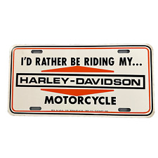 Vintage Harley Davidson Motorcycle License Plate USA Advertising Novelty 70s 80s picture