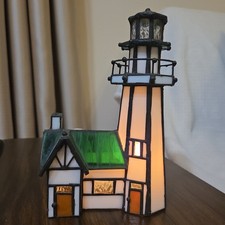 Centuryville Collection Cranes Eyepoint Lighthouse by SN Meyers Stained Glass picture