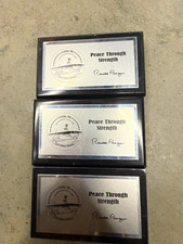 USS Ronald Reagan CVN-76 “Peace Through Strength” United States Navy Plaque picture