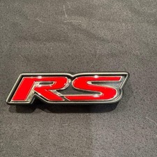 Honda Civic RS Front Emblem Genuine Red/Matte Black Used picture